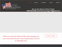 Tablet Screenshot of americanneonsignco.com